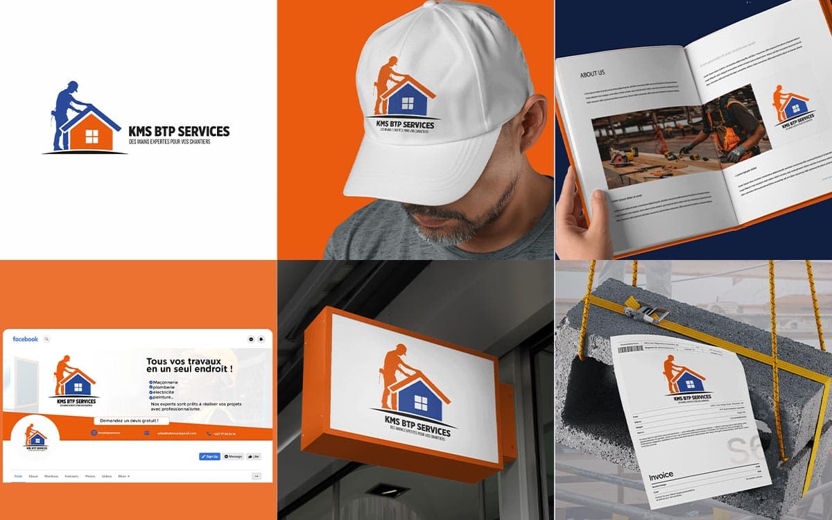 Identité visuelle réalisée pour KMS BTP
