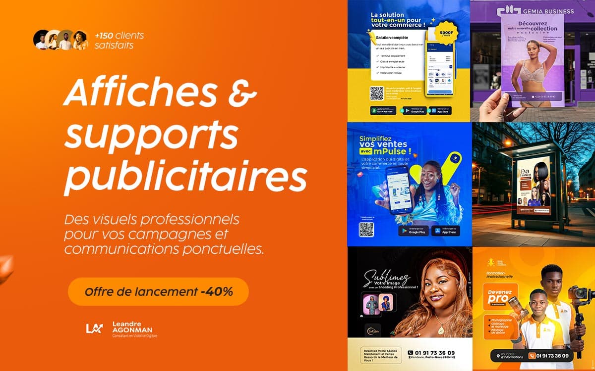 Affiche publicitaire professionnelle présentée en mockup