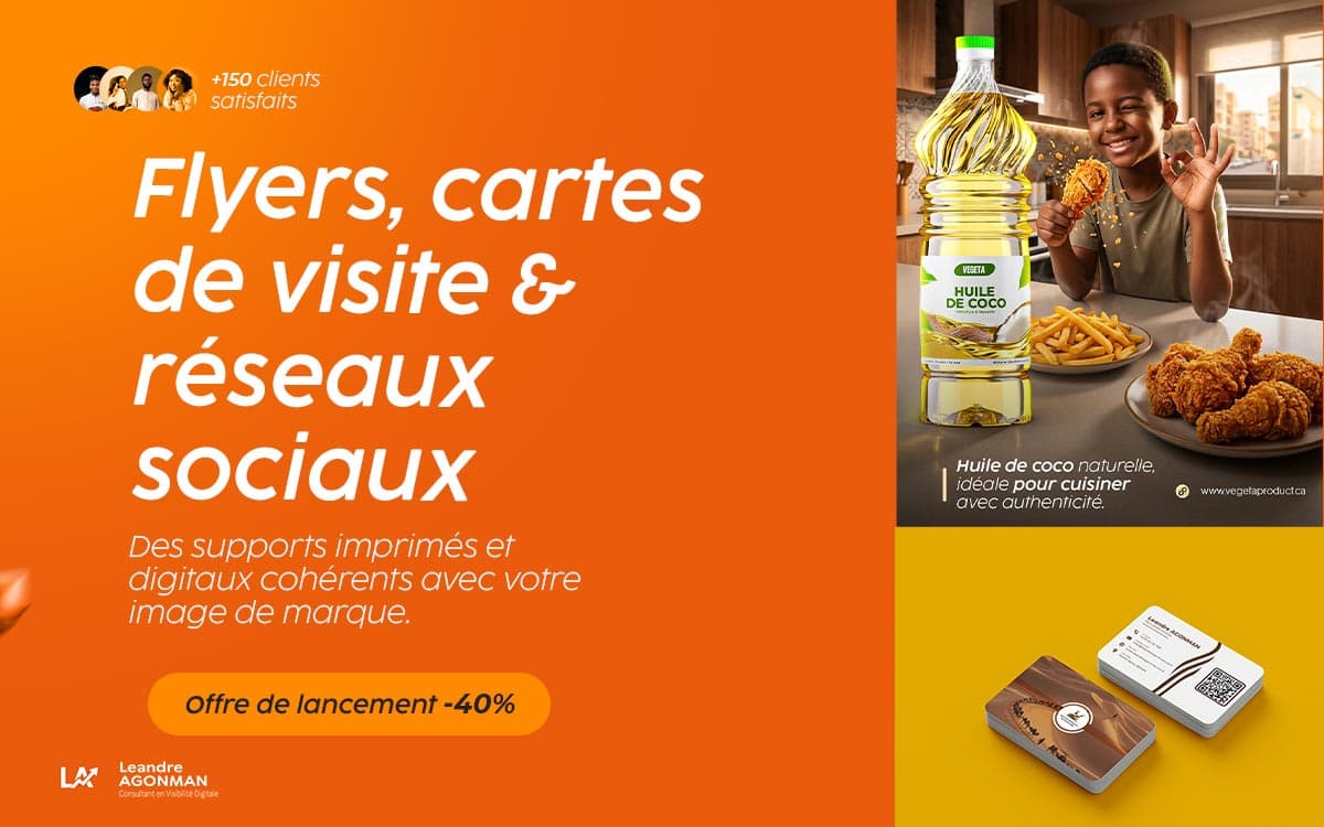 Cartes de visite et flyers professionnels présentés en mockup