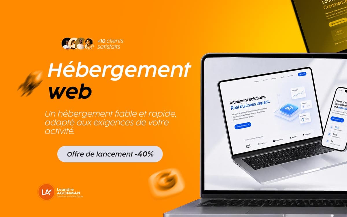 Serveur d'hébergement web représenté visuellement