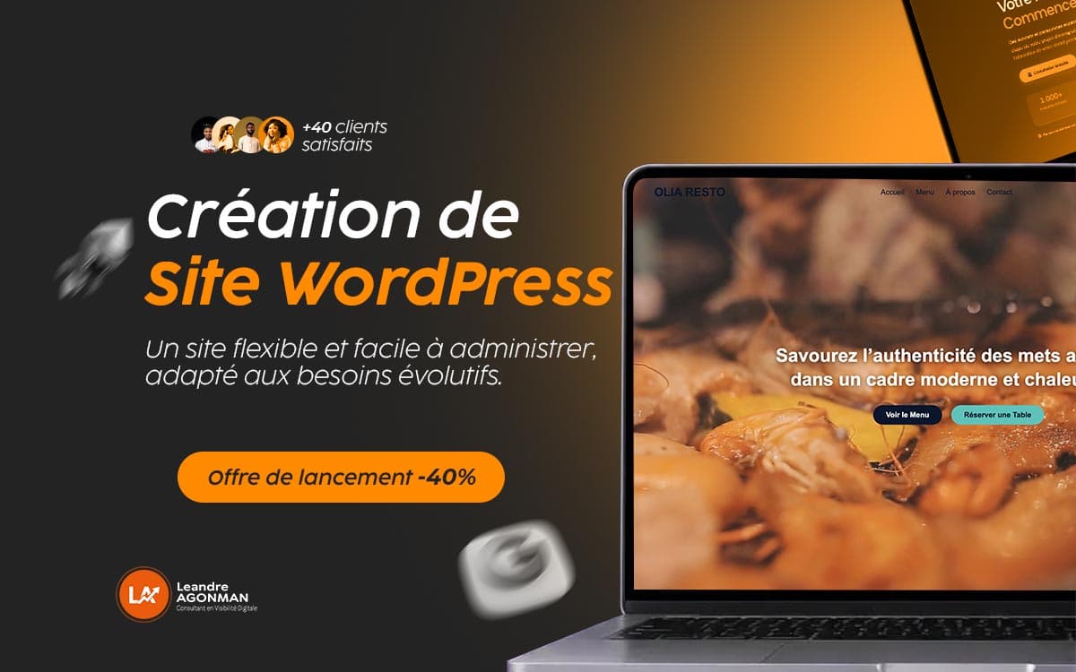 Interface d'administration WordPress affichée sur écran