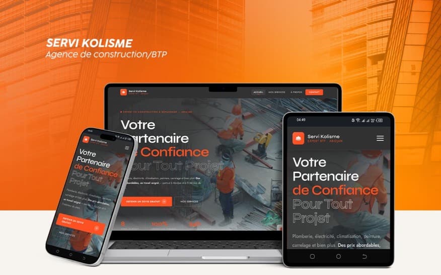 Site web réalisé pour Servi Kolisme