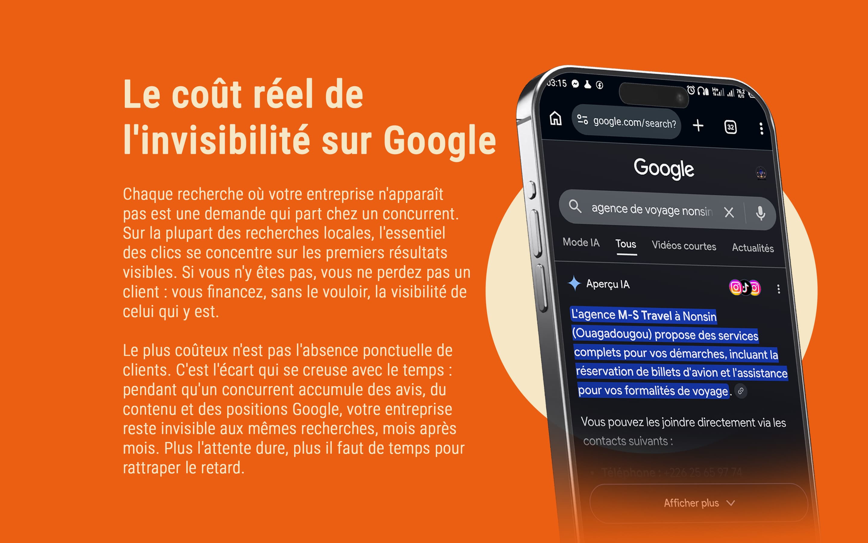 Le coût réel de l'invisibilité sur Google